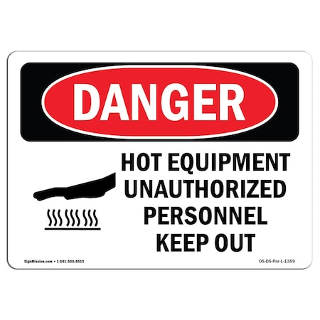 OSHA Danger, 3.5 Height, 5 Width, Decal